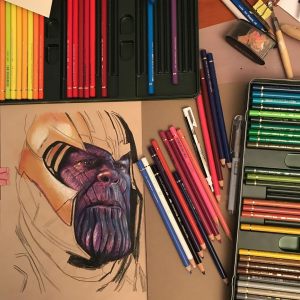 Dibujo Thanos Tanos Lapices Colores 300x100000